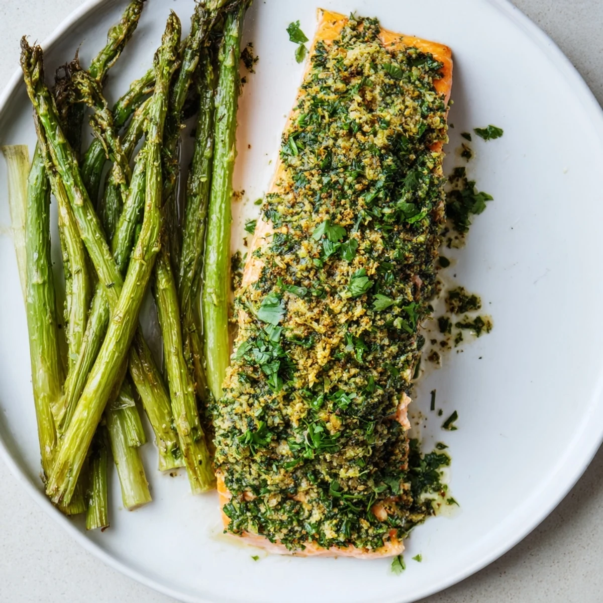 Herb-Crusted Salmon Asparagus