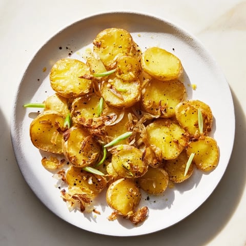 Golden-brown Smashed Green Onion Potato Bombs, crispy edges, wonderfully fragrant, ready to serve hot.