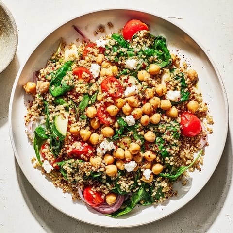 Mediterranean Grain Bowl Roasted Chickpeas