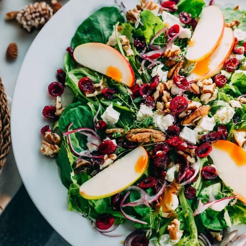 Seasonal Cranberry Walnut Salad