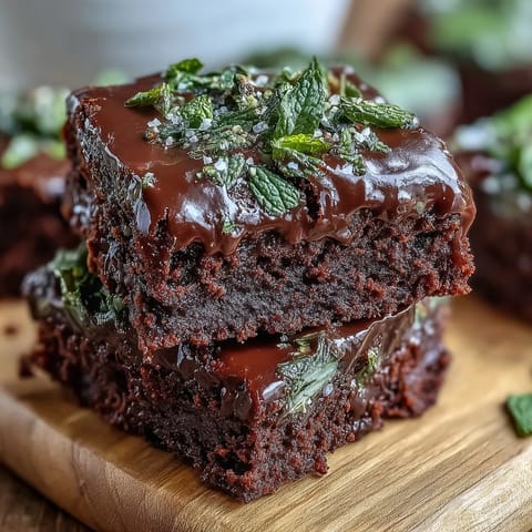 Rich, fudgy brownie bites with cool mint and chocolate chips, a festive St. Patrick's Day dessert treat.
