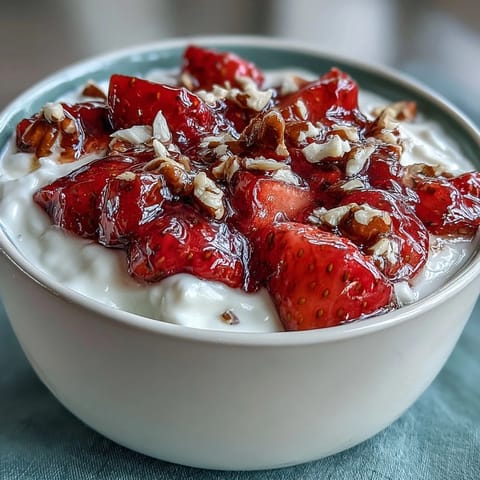 Fresh Strawberry Compote Yogurt