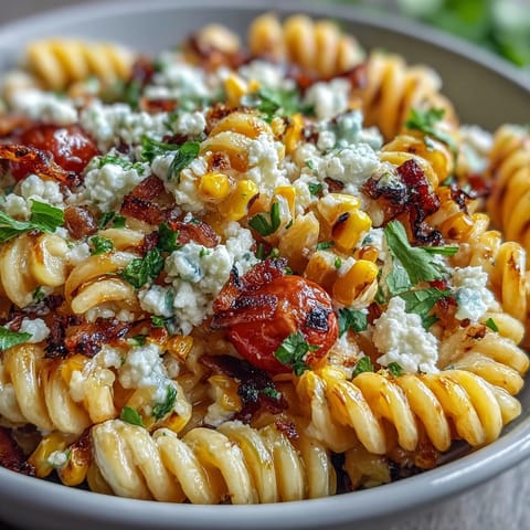 Mexican street corn pasta salad