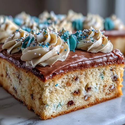 Festive vanilla sheet cake with Class of 2026 piped in buttercream for graduation celebrations.  