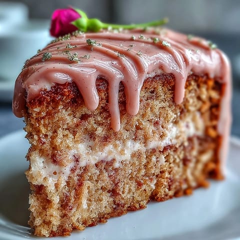 Elegant Bridal Shower Rosé Velvet Cake adorned with shimmering gold drip.