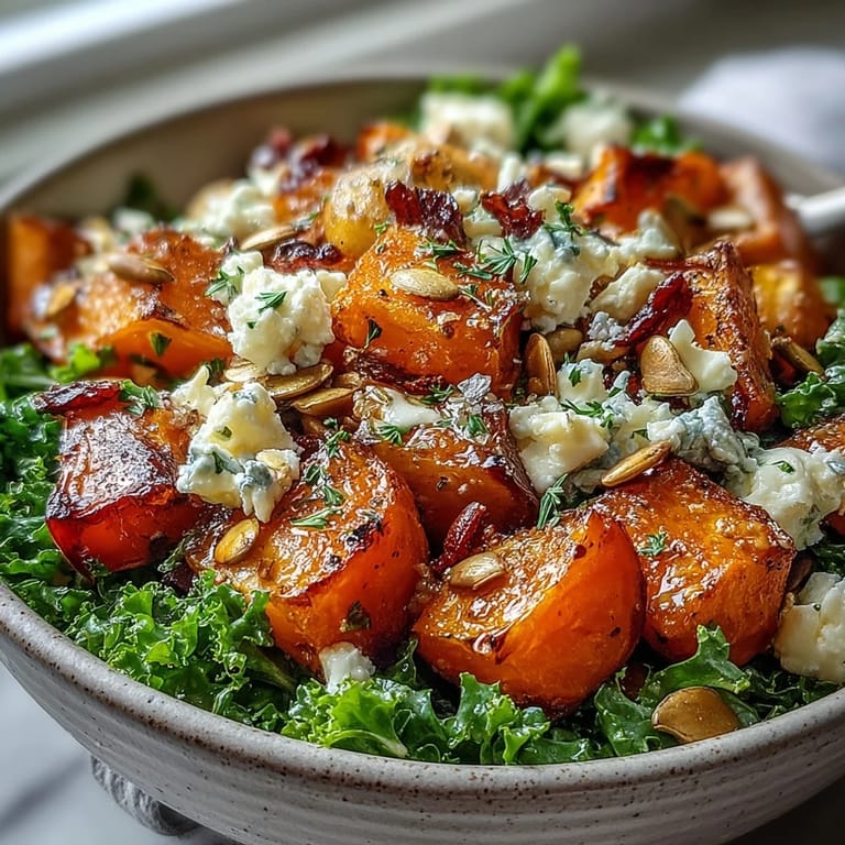 Winter Root Vegetable Bowl served warm, featuring caramelized sweet potato and beets on kale with a tangy dressing drizzle.