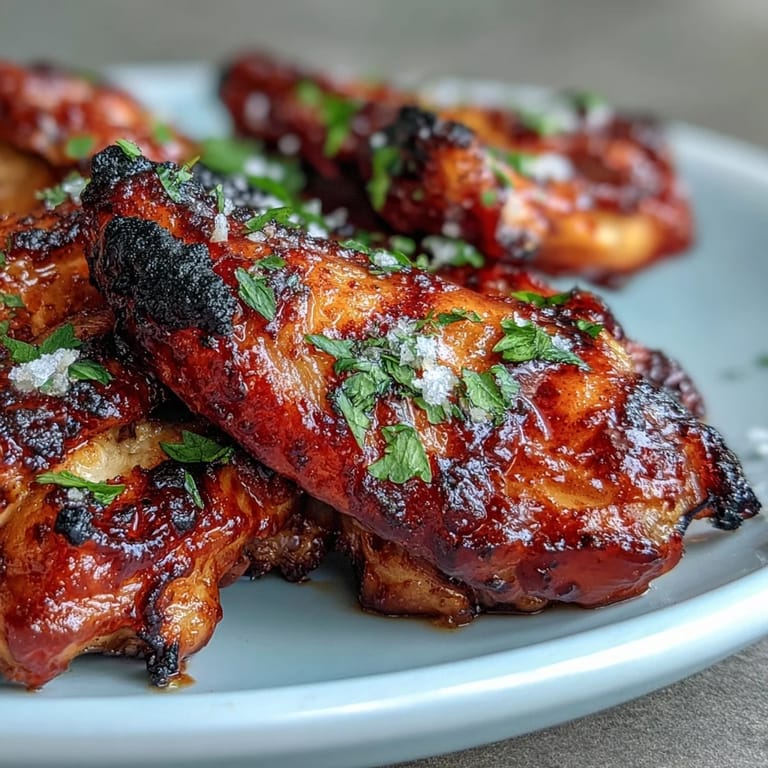 Sweet and smoky Guava BBQ Glazed Chicken Wings served with a crisp lager and pickles.