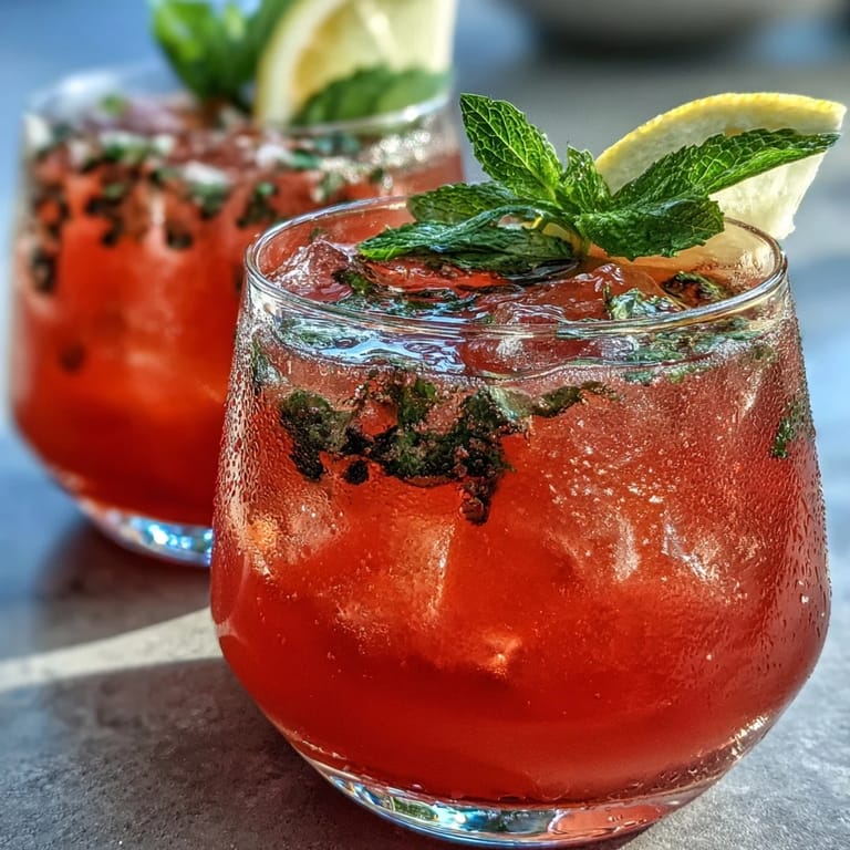 Vibrant pink watermelon mint lemonade served in a pitcher, surrounded by fresh mint sprigs and watermelon wedges for a festive look.