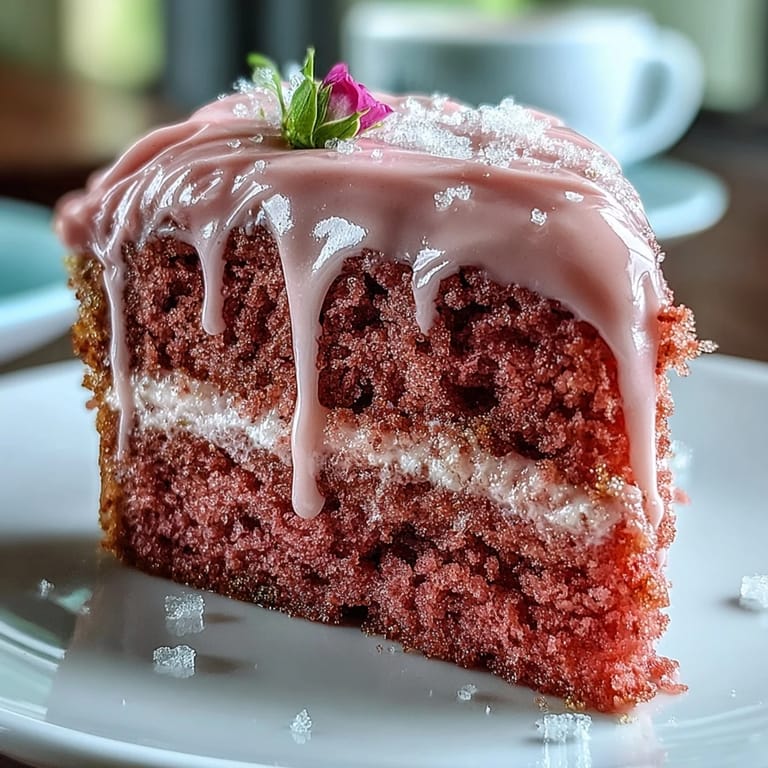 Decadent pink cake, perfect for celebrations, featuring rosé flavors and gold shimmer.